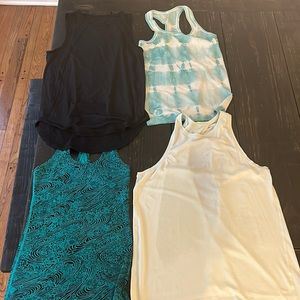 lot of 4 lulu lemon tanks